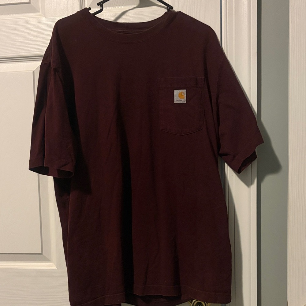 Carhartt Men's Dark Red Short Sleeve Tee